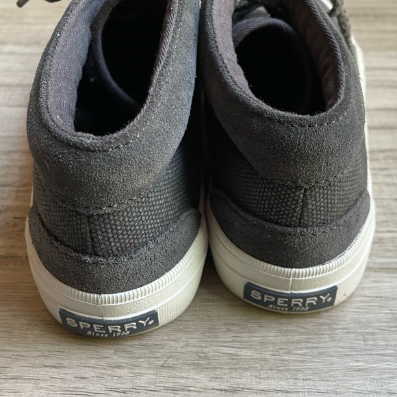 Sperry Top-Sider Canvas/Suede Ankle Height Boat Shoe/Sneaker Gray/Blue Size 6 - Picture 6 of 7